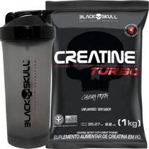Kit Creatina Turbo 1kg Coqueteleira Black Skull Alta Performance Força Energia e Ganho de Massa Muscular Kit Creatina Turbo 1kg Coqueteleira Black Skull Alta Performance Força Energia e Ganho de Massa Muscular