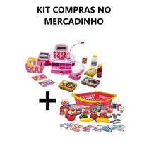 Kit Crec Crec Minhas Comprinhas Com Cesta Caixa Registradora