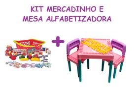 Kit Crec Crec Minhas Comprinhas e Mesinha Menina Tritec