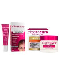 Kit Creme Anti Olheiras Rugas Cicatricure + Hidratante Facial Lacrado Original Porcelana