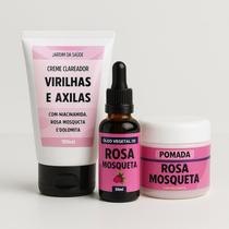 Kit Creme Clareador ìntimo + óleo de Rosa Mosque e Pomada Rosa Mosqueta Clareadora