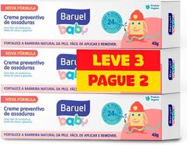 Kit Creme contra Assadura Baruel Baby 3 unidades 45g Kit Creme contra Assadura Baruel Baby 3 unidades 45g