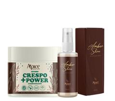 Kit Creme Crespo + Power e Perfume Capilar Amber Shine Kit Creme Crespo + Power e Perfume Capilar Amber Shine