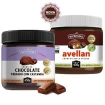 Kit Creme de Avelã Vegano e Chocolate Trufado Nutríssima 450g