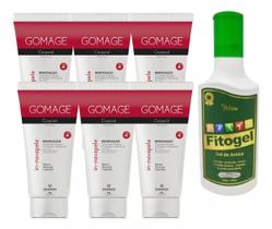 Kit Creme De Limpeza Profunda Peeling Vegetal + Gel Massageador Fitogel para Dor no Corpo