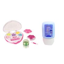 Kit Creme De Mão Fragrância Suave De Mirtilo e Paleta De Sombra Com Batom e Gloss Para Crianças E Adolescentes Fenzza Kit Creme De Mão Fragrância Suave De Mirtilo e Paleta De Sombra Com Batom e Gloss Para Crianças E Adolescentes Fenzza