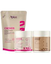 Kit Creme de Pentear Crespo Ativador e Refil 500ml Cachos Apice Kit Creme de Pentear Crespo Ativador e Refil 500ml Cachos Apice