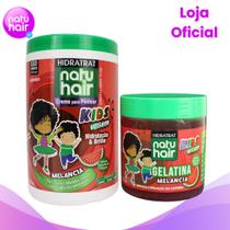 Kit Creme de Pentear Melancia + Gelatina de Melancia Natuhair 500g