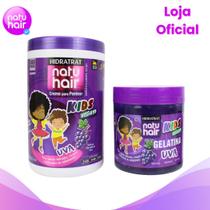 Kit Creme de Pentear Uva + Gelatina de Uva Natuhair 500g Antifrizz Modelador de cachos Definição Cachos Crespos Vegano Kit Creme de Pentear Uva + Gelatina de Uva Natuhair 500g Antifrizz Modelador de cachos Definição Cachos Crespos Vegano