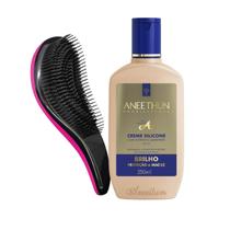 Kit Creme De Silicone Aneethun + Escova Mágica Desembaraçadora Kit Creme De Silicone Aneethun + Escova Mágica Desembaraçadora