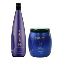 Kit Creme de Silicone e Mascara Aneethun 1 Litro 1KG Linha A