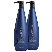 Kit Creme de Silicone e Shampoo Aneethun 1 Litro Linha A