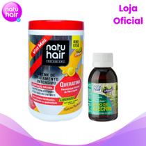 Kit Creme de Tratamento Queratina 1kg Óleo de Alecrim 60ml