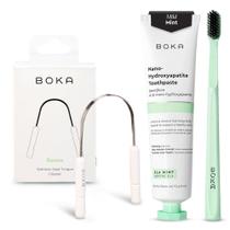 Kit Creme Dental Boka Ela Mint 113ml com Nano Hidroxiapatita Kit Creme Dental Boka Ela Mint 113ml com Nano Hidroxiapatita