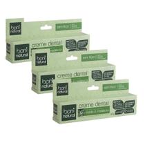 kit Creme Dental Boni Natural Sem Flúor Menta e Melaleuca 90g - 3 Unidades