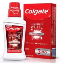 Kit Creme Dental Colgate Luminous White 3 Un Com Enxaguante