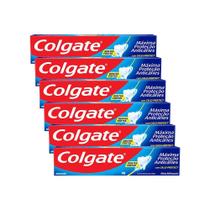 Kit Creme Dental Colgate Máxima Proteção Anticáries Tamanho Família 180g com 6 unidades