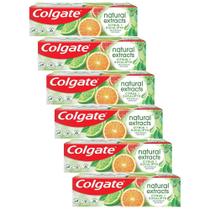 Kit Creme Dental Colgate Natural Extracts Citrus e Eucalipto 90g com 6 unidades