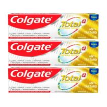 Kit Creme Dental Colgate Total 12 Anti-tártaro 140g 3 Unidades