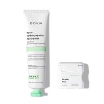 Kit Creme Dental e Fio Dental Boka Ela Mint Sem Flúor 113g Kit Creme Dental e Fio Dental Boka Ela Mint Sem Flúor 113g