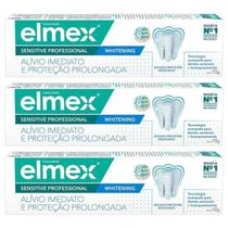 Kit Creme Dental Elmex Sensitive Whitening 110g Com 3 unidades