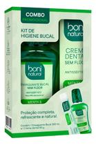 Kit Creme Dental + Enxaguante Bucal Menta e Melaleuca Boni Natural