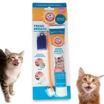 Kit Creme Dental Para Gatos Hálito Refrescante Arm & Hammer Pasta Enzimática Sabor Atum