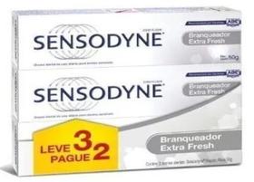 Kit Creme Dental Sensodyne Branqueador Extra Fresh 50G 3un Kit Creme Dental Sensodyne Branqueador Extra Fresh 50G 3un