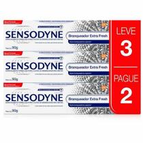 Kit Creme Dental Sensodyne Branqueador Extra Fresh 90g cada Kit Creme Dental Sensodyne Branqueador Extra Fresh 90g cada