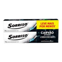 Kit Creme Dental Sorriso Carvão 90g - 2 Unidades