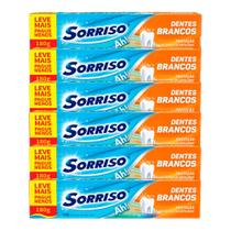 Kit Creme Dental Sorriso Dentes Brancos 180g 6 Unidades Kit Creme Dental Sorriso Dentes Brancos 180g 6 Unidades