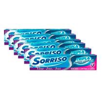 Kit Creme Dental Sorriso Tripla Limpeza Completa 70g 6 Unidades