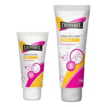 Kit Creme Depilatório Corporal E Facial Aloe Vera 120g E 40g - Depimiel