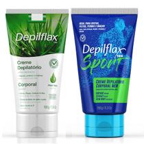 Kit Creme Depilatório Depilador Íntimo Corporal Feminino e Masculino Depilflax Depilação Indolor Rápida