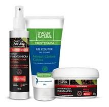 Kit creme e fluido pimenta negra gel crioterapico dagua natural