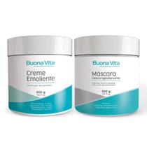 Kit Creme Emoliente Trieta 10%, Máscara Calmante Beta-Glucan Buona Vita Kit Creme Emoliente Trieta 10%, Máscara Calmante Beta-Glucan Buona Vita