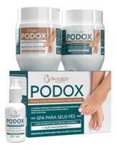 Kit Creme Esfoliante Para Pés Rachaduras Podox Tratamento Profissional Completo