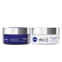 Kit Creme facial Antissinais Nivea Cellular FPS 30 52g Dia + Tratamento Facial Antissinais Noite 51g
