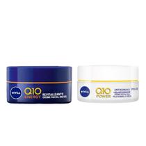 Kit Creme Facial Antissinais Nivea Q10Power Dia + Creme Facial Antissinais Nivea Q10 Power Noite 50g