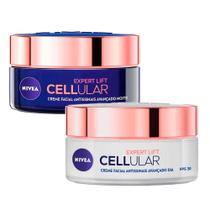 Kit Creme Facial Nivea Antissinais Cellular Lift Expert Noite + Dia 50g