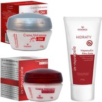 Kit Creme Facial Noturno e Diurno e Hidratante Corporal