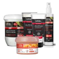 Kit creme gel serum fluido pimenta negra esfoliante apricot Kit creme gel serum fluido pimenta negra esfoliante apricot
