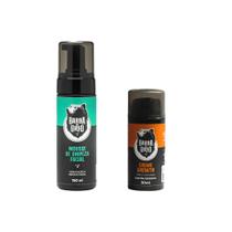 Kit Creme Growth e Mousse de Limpeza Facial Barba de Urso