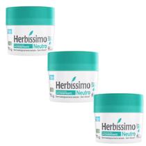 Kit Creme Herbissimo Desodorante Neutro 3 Unidades 55g
