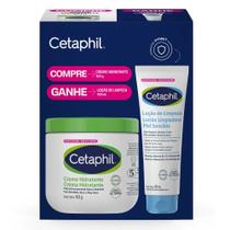 Kit Creme Hidratante Cetaphil Pele Extra Seca e Sensível 453g + Loção de Limpeza 100ml