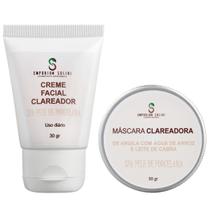 Kit Creme Hidratante Clareador + Mascara De Argila