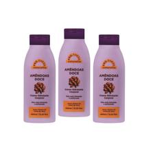 Kit Creme Hidratante Corporal Amêndoas 3Un Nutrição Intensa