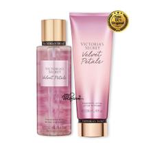 Kit creme hidratante e body splash velvet petals victoria secret