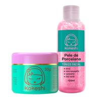 Kit Creme Hidratante e Tônico Facial Pele de Porcelana Kokeshi