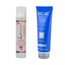 Kit Creme Hidratante Vicae + Gel Calmante E Reparador Íntimo Luci Com Ação Calmante